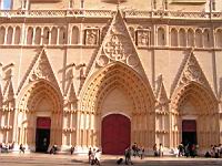 Lyon, Cathedrale Saint Jean, Facade, Portail (1)